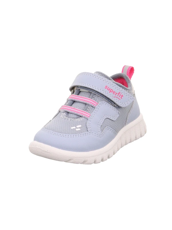 Superfit Girls' Sport7 Mini Trainers 1-006180 Trainers, Light Blue Pink 8400, 1 UK
