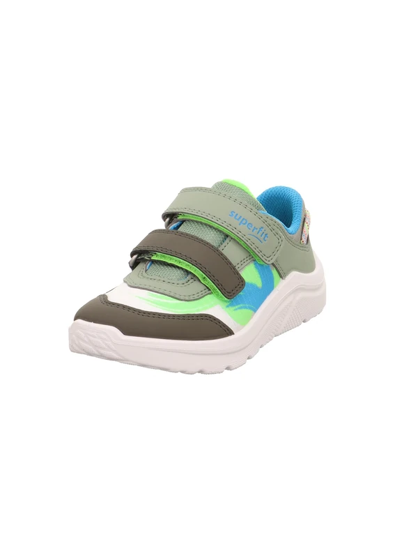 Superfit Boy's Kicks Sneaker, Light Green Turquoise 7500, 10 UK Child