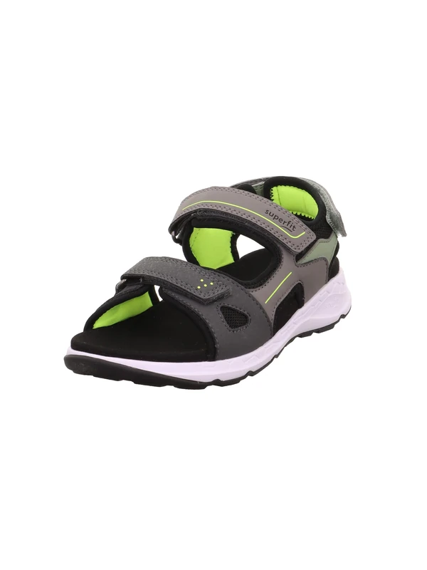 Superfit Boys Criss Cross Sandals, Grey light green 2000, 13 UK