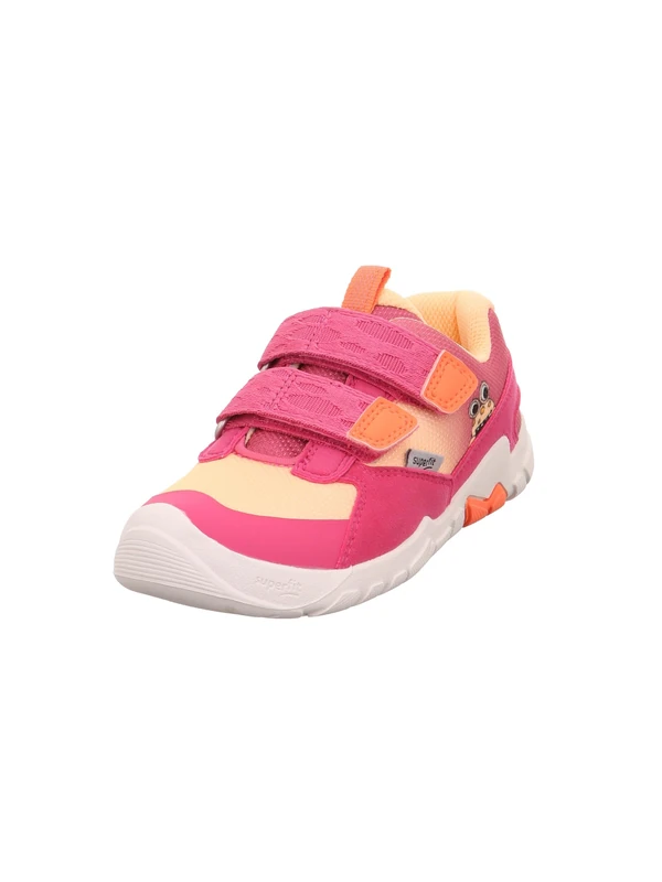 Superfit Girl's Trace Sneaker, Pink Orange 5500, 2 UK