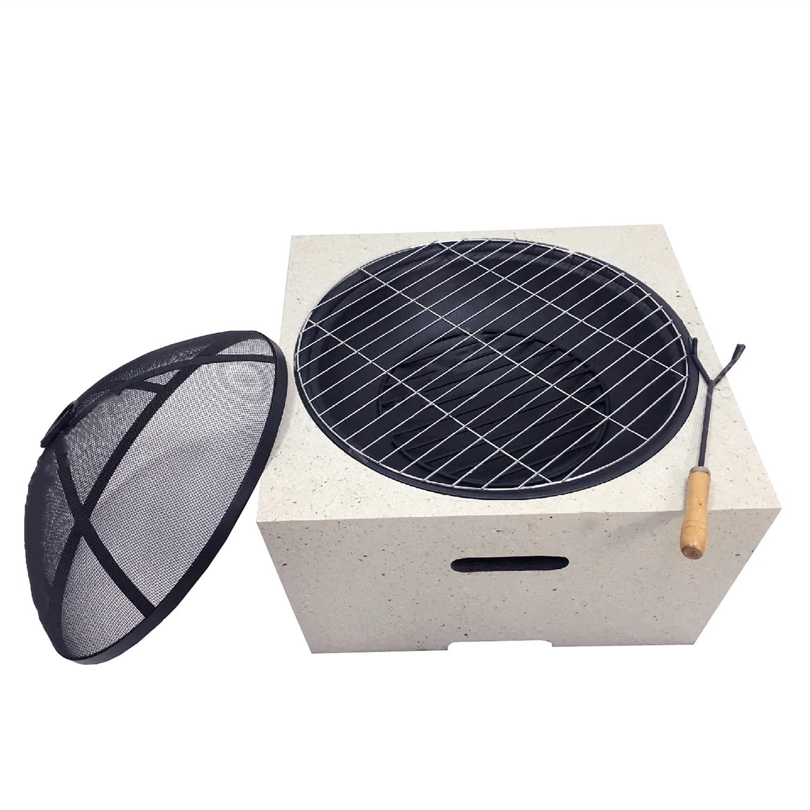 Fire Pit 21-inch Wood-Burning fire Pit, Large Bonfire Wood-Burning Outdoor fire Pit Bowl, Suitable for Barbecue Dinner in Courtyard Garden