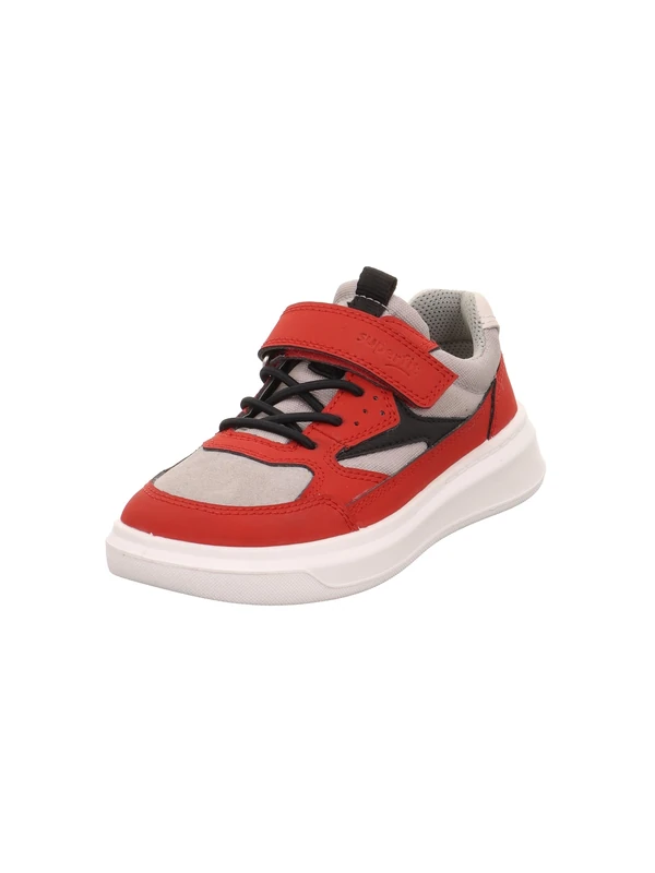 Superfit Boy's Cosmo Sneaker, Red, Light Grey 5000, 3 UK
