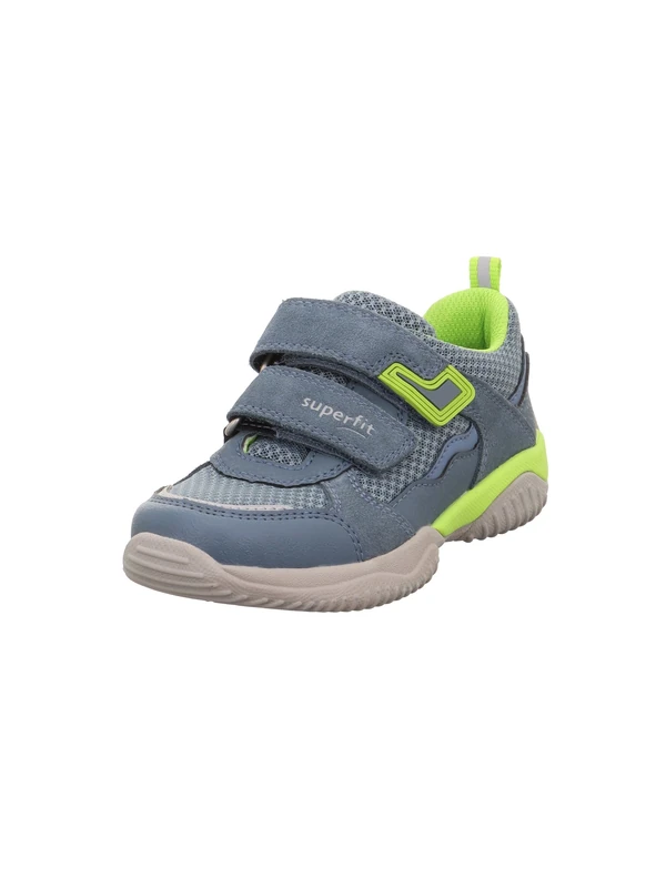 Superfit Boys' Storm Trainers, Blue Light Green 8010, 1.5 UK