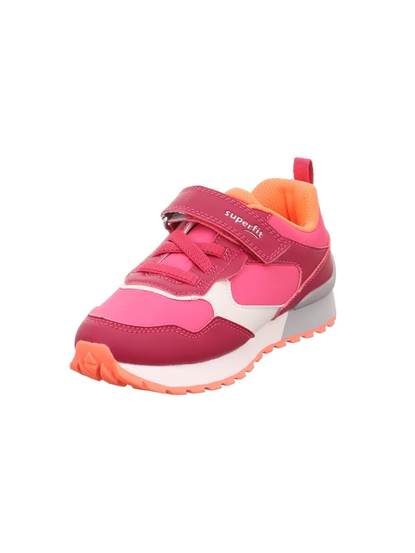 Superfit Girl's Dash Sneaker, Pink Orange 5500, 12 UK Child