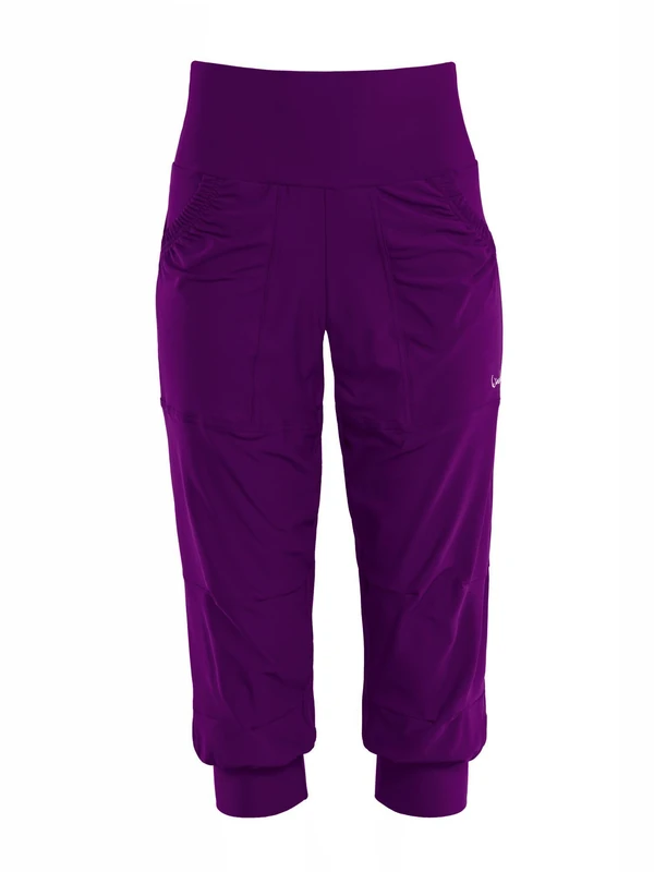WINSHAPE Women's Functional Comfort ¾ Leisure Trousers Lei201c Casual Pants, Dark-Plum, XL