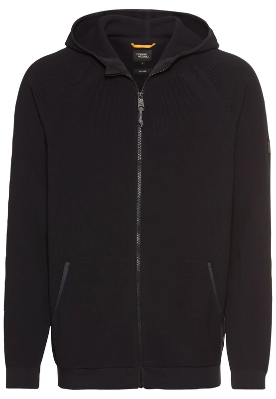 camel active Men's 409506-5k56 Cardigan Sweater, darkblue, M