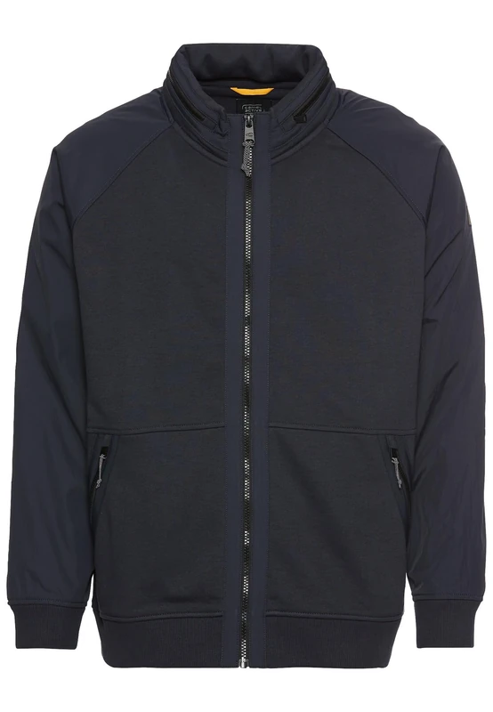 camel active Men's Roll-Up Hood Sweat Jacket, darkblue, XL