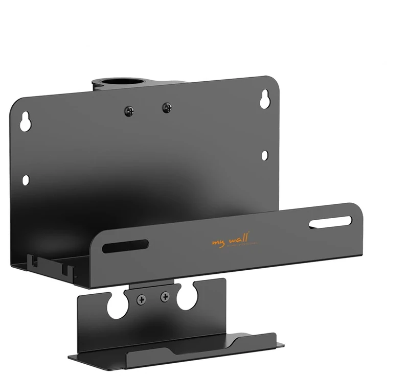 my wall Media Player Mount - HZ53L, Mounting on TV Stand with 35 mm Tube, Shelf for Power Strip, Holder for Streaming Box, IP TV Box, Gaming Consoles, TV Accessories, Maximum Load 3 kg