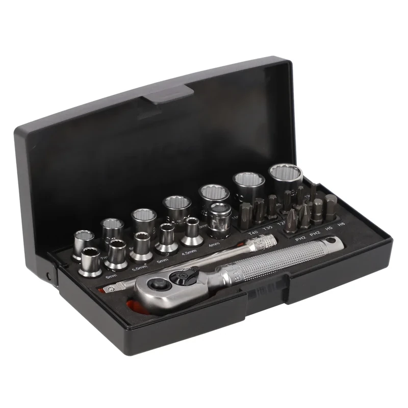 Bahco SL25 25-Piece 1/4" Drive Metric Socket & Bit Set - ISO 1174