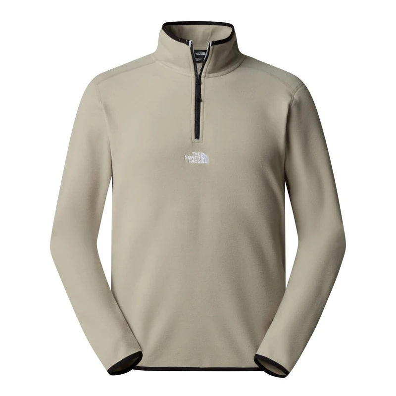 The North Face Men's Glacier 1/4 Zip - Embroidered Logo Sweatshirt, Clay Grey, XL