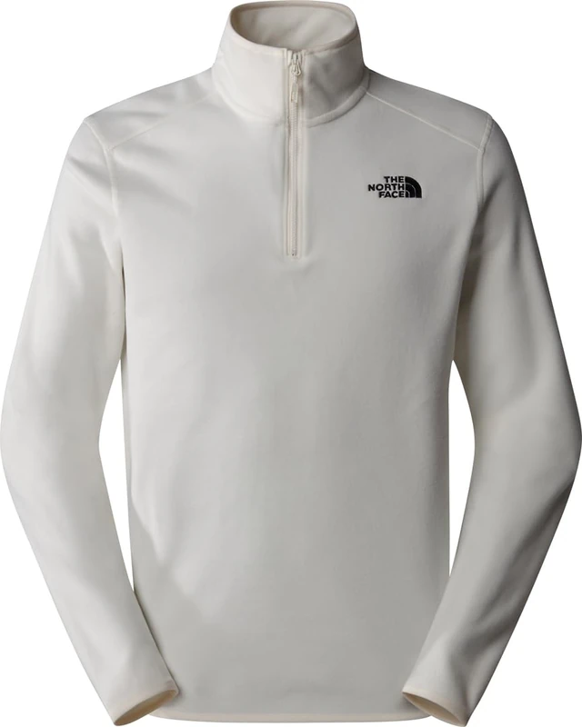 The North Face Men's 100 Glacier 1/4 Zip Sweatshirt, White Dune/Npf, S