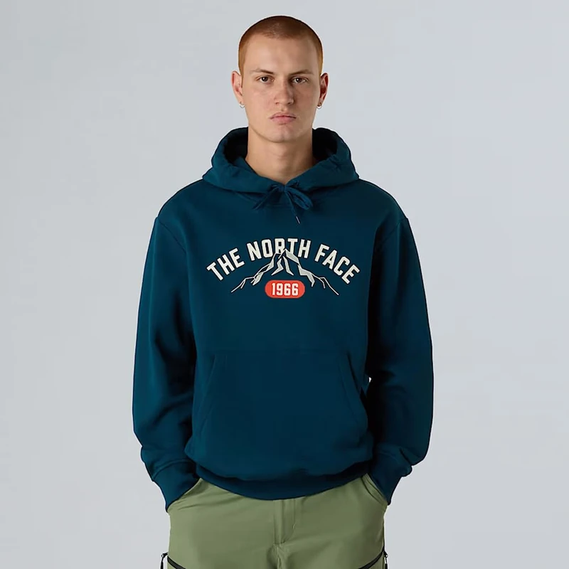 The North Face Men's Varsity Graphic Hooded Sweatshirt, Midnight Petrol, L