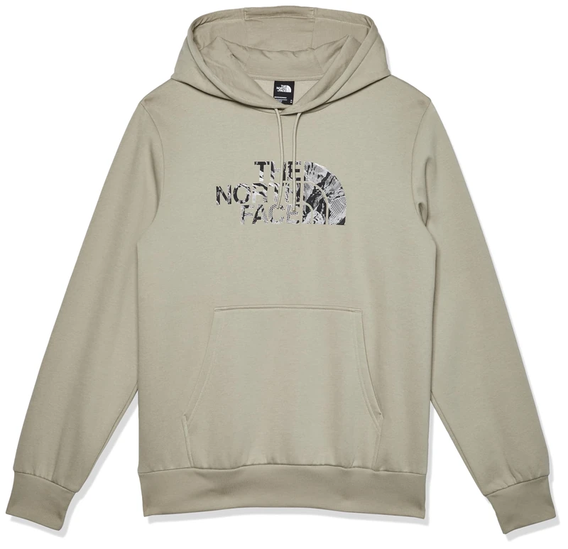 The North Face Men's Easy Graphic Infill Hooded Sweatshirt, Clay Grey/Tnf Black 3D, L