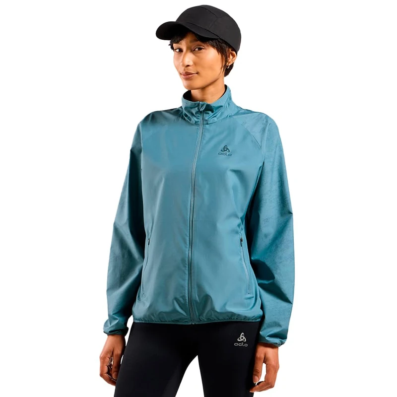 Odlo Women's Laufjacke Damen Essential Light Reflective I Jacke Atmungsaktiv Running Jacket, Provincial Blue, XS