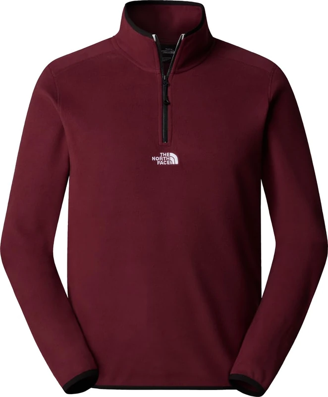 The North Face Men's Glacier 1/4 Zip - Embroidered Logo Sweatshirt, Alpine Plum, L