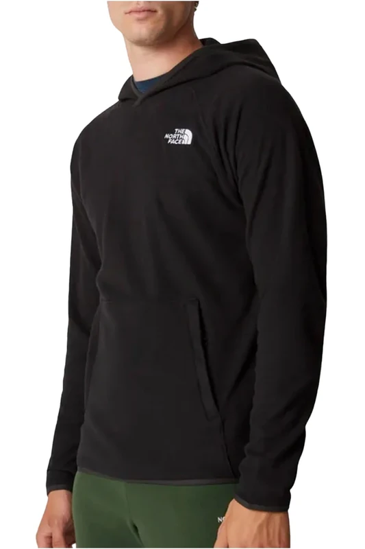 The North Face Men's 100 Glacier Hooded Sweatshirt, Clay Grey, M
