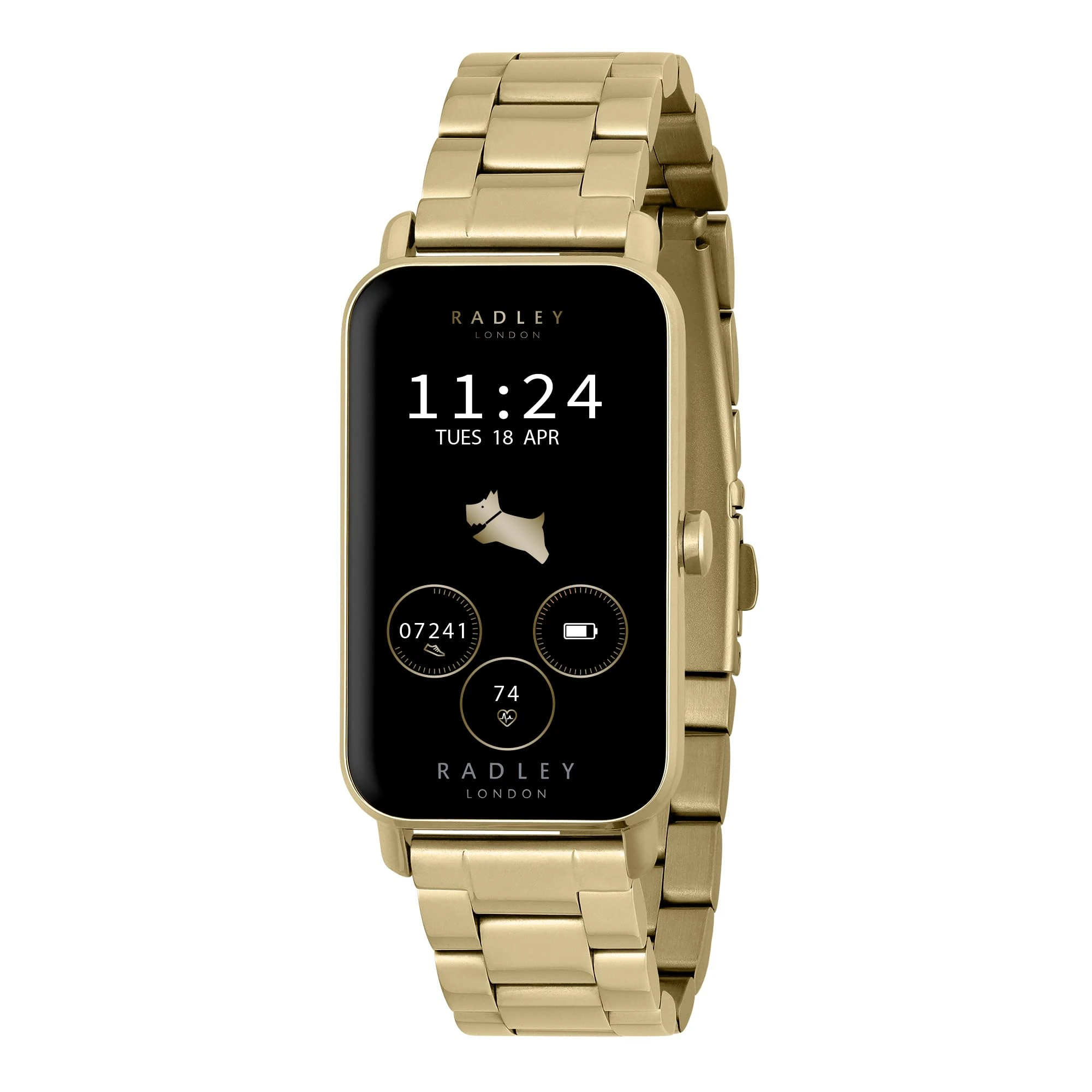 RADLEY Womens Series 21 Smart Watch with Stainless Steel Lozenge Pale Gold Plated Strap RYS21-4018