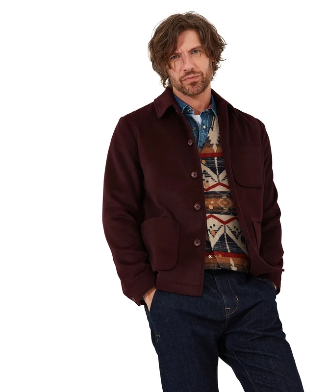 Joe Browns Men's Smart Wool Blend Boucle Workwear Jacket, Red, 44 - Image 1