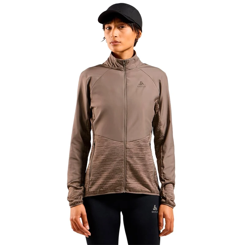 Odlo Women's Laufjacke Damen Essential Insulator Hybrid I Jacke Atmungsaktiv Running Jacket, Cinder, XS