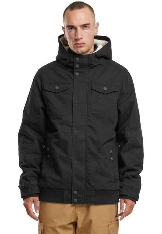Brandit Men's Meadow Jacket, Black, XS