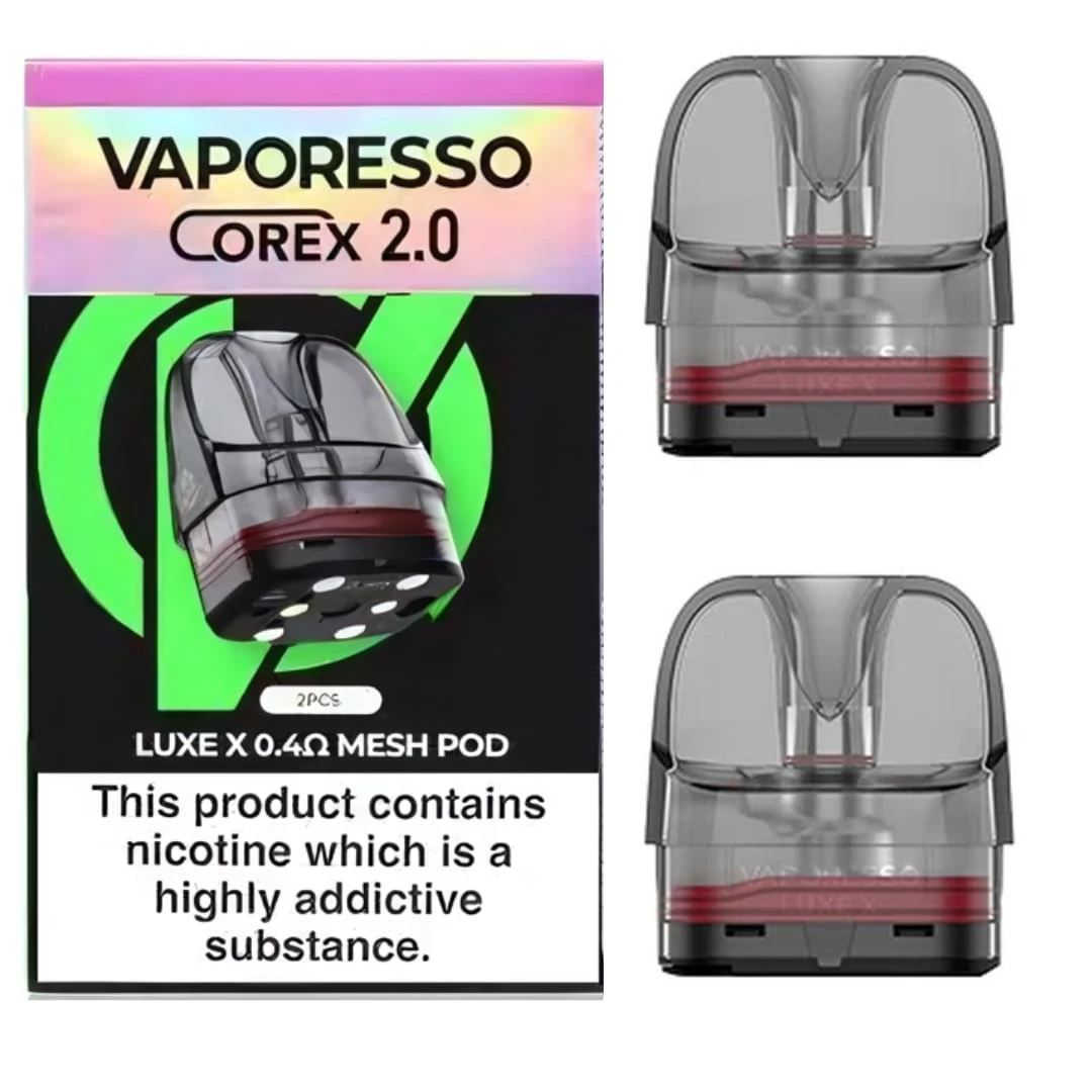 Vaporesso Luxe X Corex Pods (0.4) - 2 pack Compatible with Luxe XR Max, X/X2, X Pro - No Nicotine (0.4ohm)