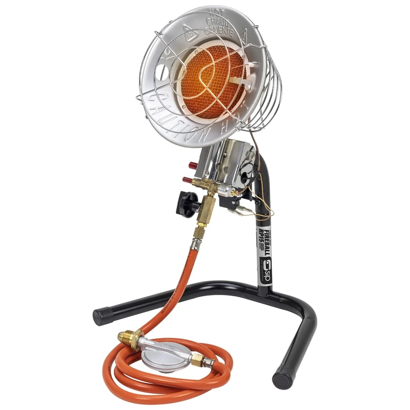 SIP FIREBALL RP15 Radiant Propane Gas Heater, 4.7kW / 15,000 BTU/hr with 1.5m Hose