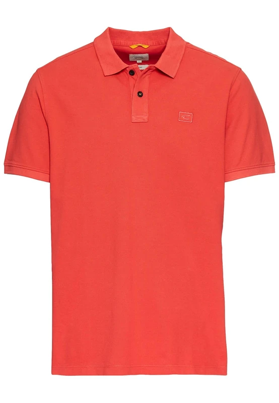 camel active Men's Short Sleeve Cotton Polo Shirt, red, 5XL - Image 1