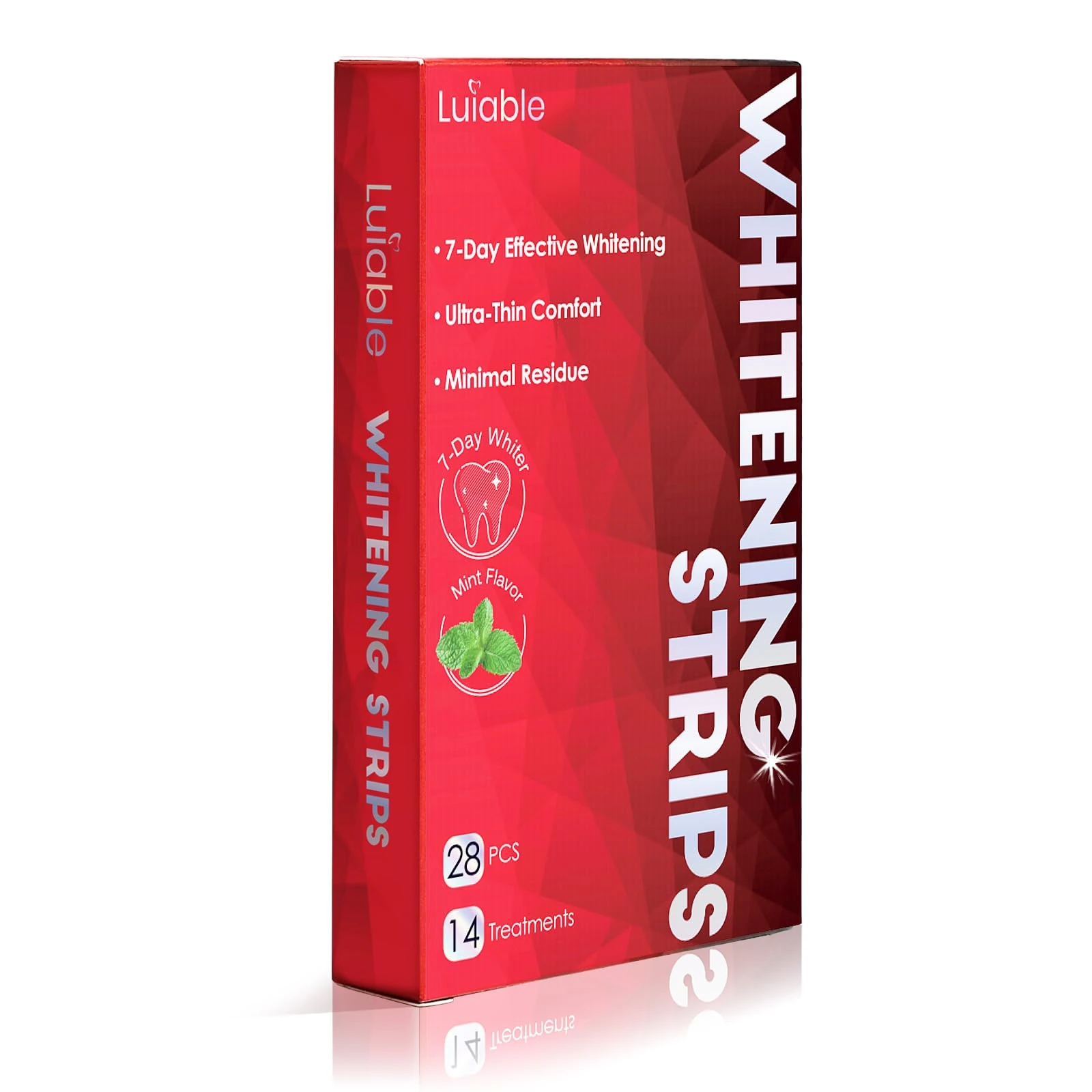 Teeth Whitening Strips for Tooth White: Professional Dentist Formulated Teeth Whitener Enamel 14 Treatments Enamel-Safe – 28 Non-Sensitive Strips (28 Count (Pack of 1), Mint)