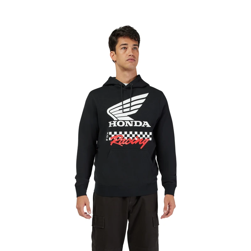 Hoodie Fox Fleece Po Black L