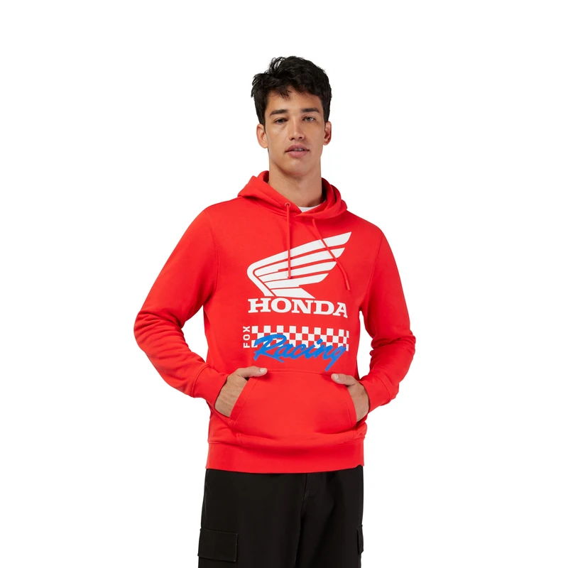 Hoodie Fox Fleece Po Red XL