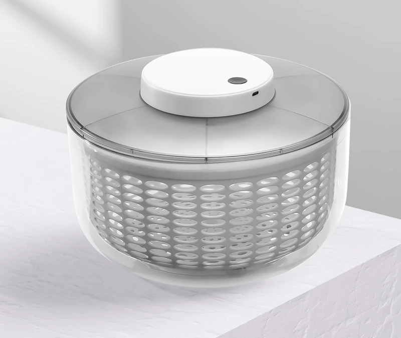 Mastrad Salad Spinner, White, 11 X 8.5 X 21 CM