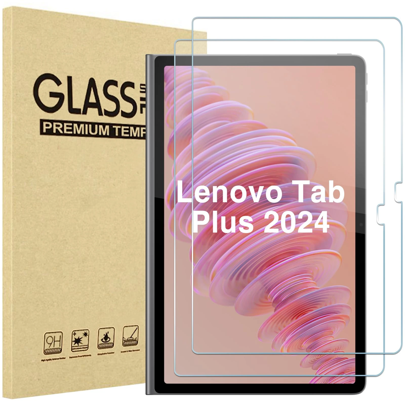 ProCase 2 Pack Screen Protector for Lenovo Tab Plus 11.5 Inch 2024, Tempered Glass Film Guard for Lenovo 11.5" Tab Plus 2024 Release
