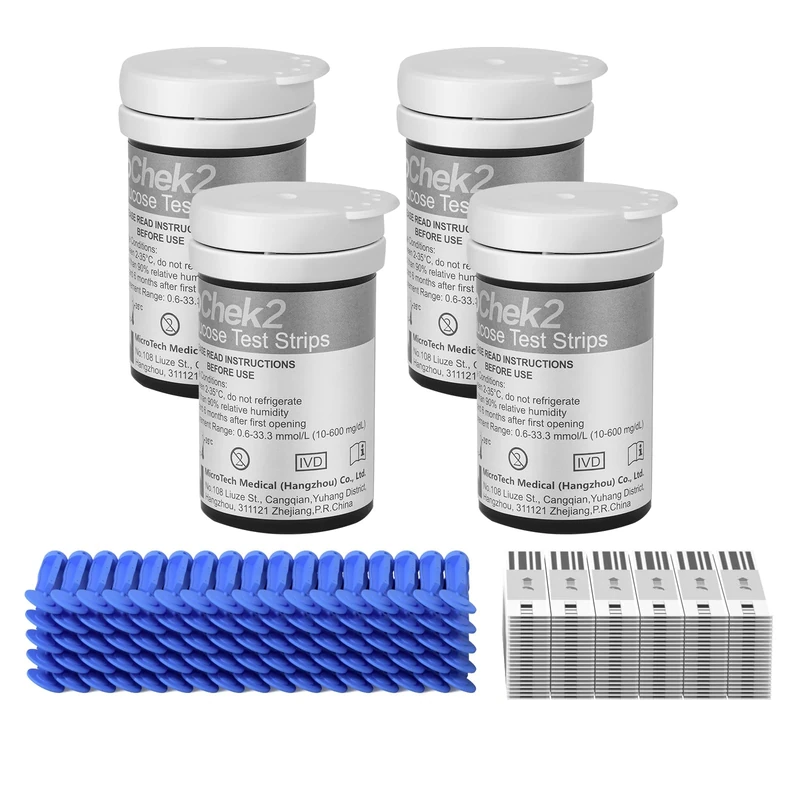 FoviFlxy GoChek Diabetes Test Strips 100 & Lancets 100 - No Code, UK