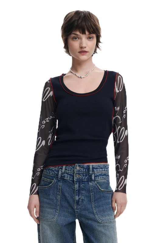 Desigual TS_Martina, 2000 Black, XL - Image 1