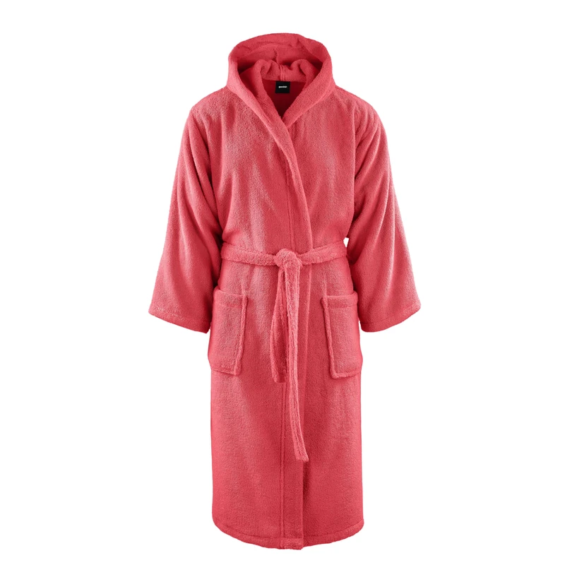 osama home Accappatoio Classic Men's and Women's Hooded Bathrobe, Garnet Rose, S