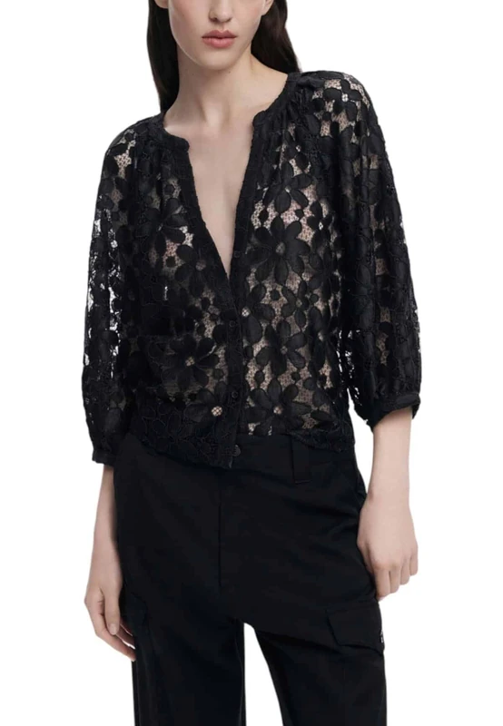 Desigual BLUS_MUSAS, 2000 Black, XS