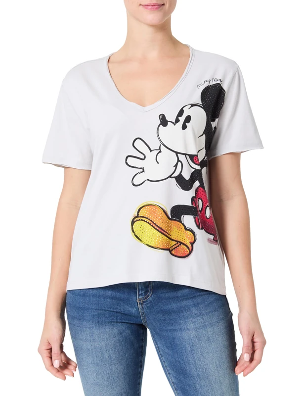 Desigual TS_Mickey Joker, 1020 ICE, M White