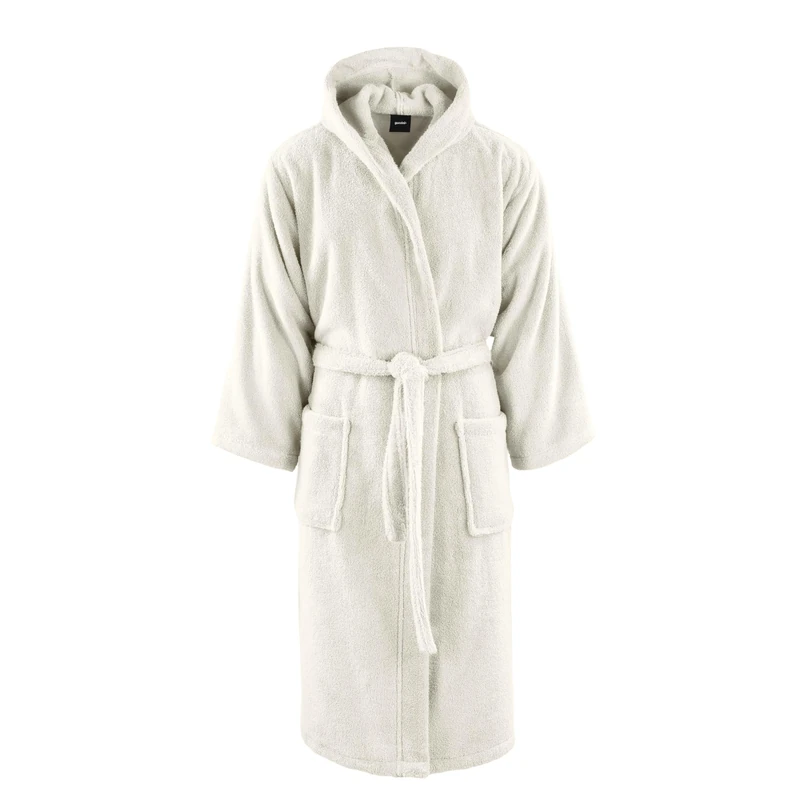 osama home Accappatoio Classic Men's and Women's Hooded Bathrobe, Snow White, XL