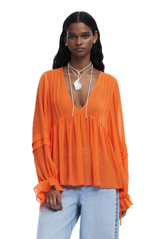 Desigual BLUS_MOIRAS, 7002 Orange, XL