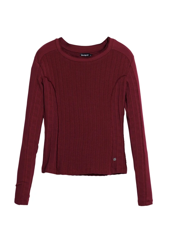 Desigual REPRIS_TS_Charm, 3068 Granate Medium, S Red - Image 1