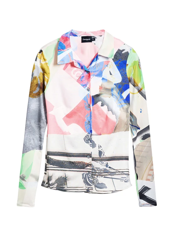 Desigual Machenszie Collage Print Shirt 25SWTKA2 - Image 1