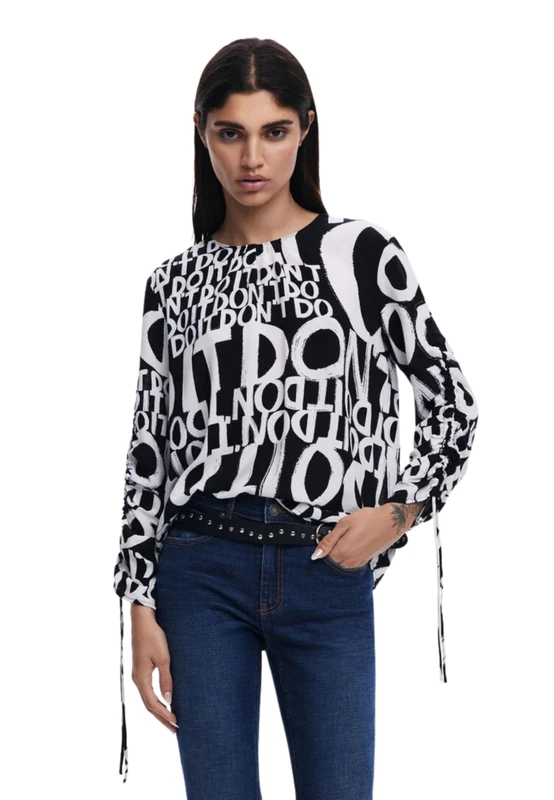 Desigual BLUS_Dione, 2000 Black, XL - Image 1