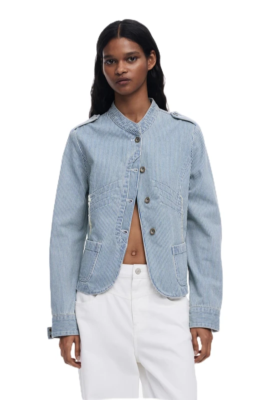 Desigual CHAQ_Chicago 5007 Denim Light Wash Jacket - XS