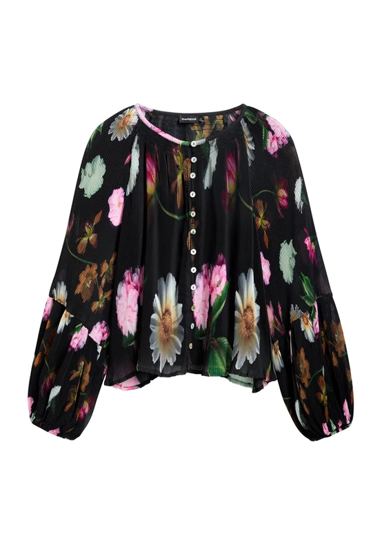 Desigual Momo Black Floral Blouse 25SWBW11