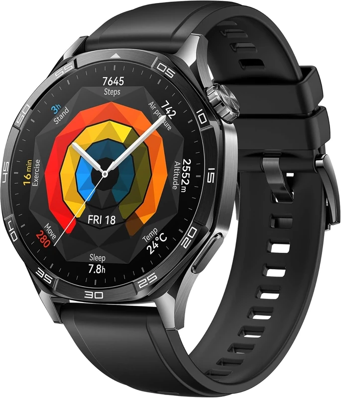 HUAWEI Watch GT 5 46 mm Smartwatch, Stylish Design, New Running and Cycling Mode, Health Monitor, 14 Days Battery Life, iOS and Android, Black