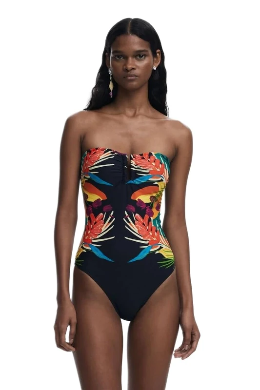 Desigual Bahamas Black Swimsuit 25SWMK09 - Image 1