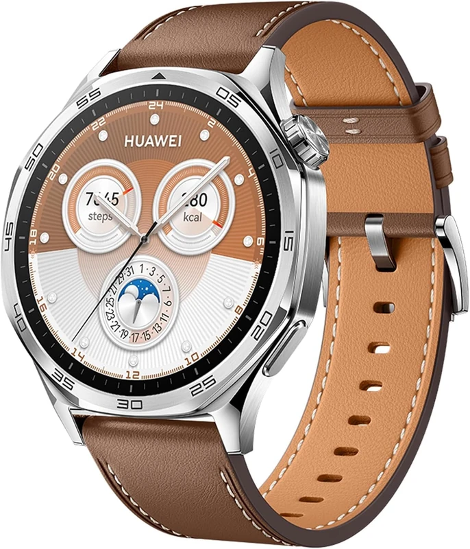 HUAWEI Watch GT 5 46 mm Smartwatch, Stylish Design, New Running and Cycling Mode, Health Monitor, 14 Days Battery Life, iOS and Android, Brown
