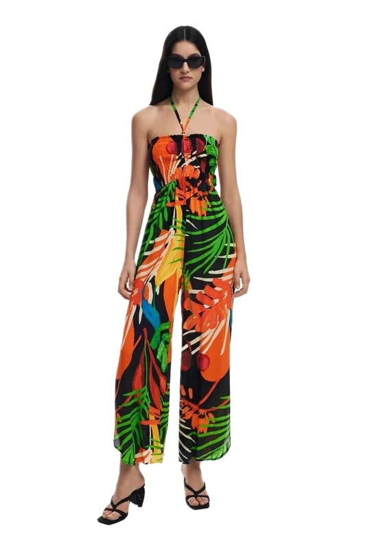 Desigual Bahamas Tropical Jumpsuit 25SWMW03 Black - Image 1