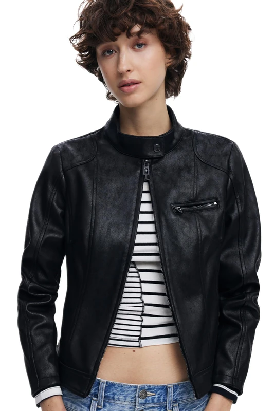 Desigual Atlanta Mandarin Collar Biker Jacket 25SWEW46