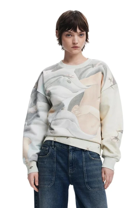 Desigual Pastel Arty Print Venus Sweatshirt
